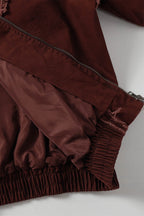 Washed Hooded Zip Jacket with Raw Seams