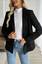 Relaxed Double-Breasted Office Blazer