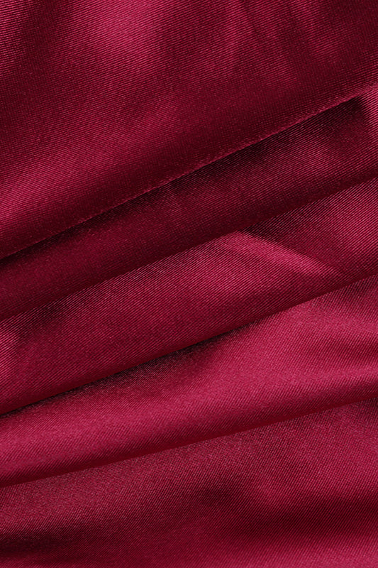 Satin Dress with Panel Details