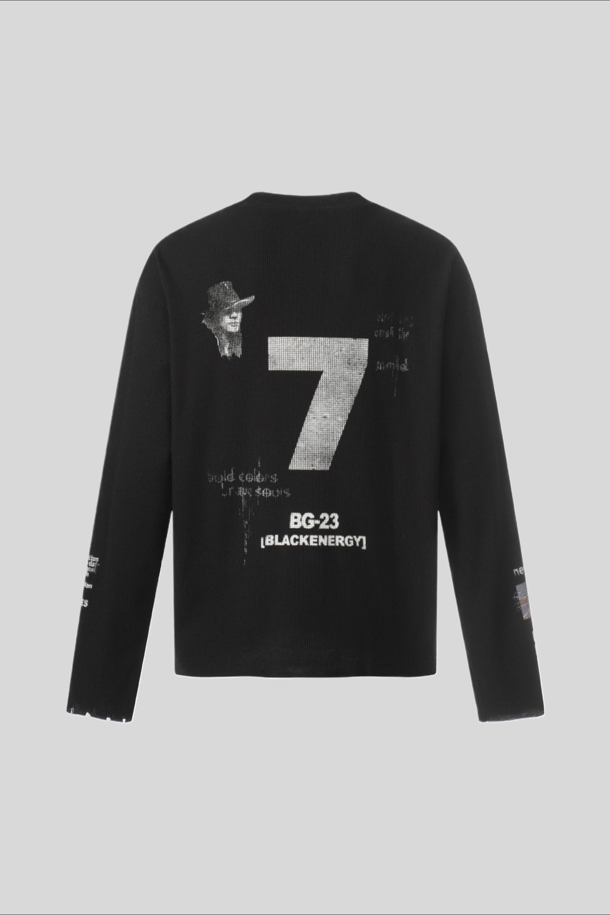 Flag-Graphic Number-Graphic T-Shirt with Washed Finish