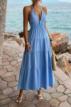 Halter Dress with Plunging Neckline