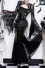 Lace Gothic Dress with Asymmetric Details