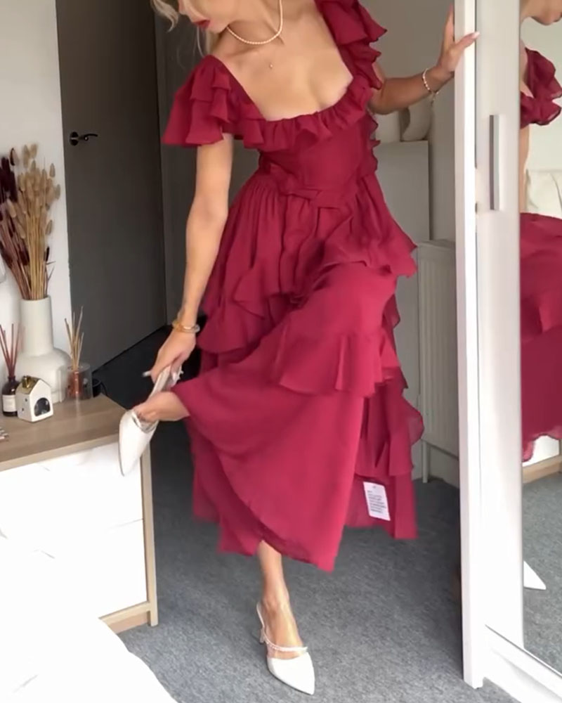 Dress with Ruffle Details