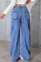 High-Rise Straight-Leg Jeans with Relaxed Fit