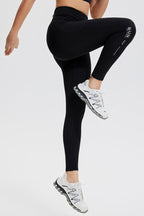 High-Rise Nylon Leggings with Fleece Lining