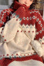 High-Neck Christmas Sweater in Red