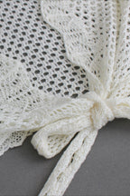 Crochet Cover-Up with Polyester Fabric