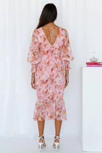 Floral Puff-Sleeve Dress