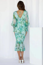 Floral Puff-Sleeve Dress