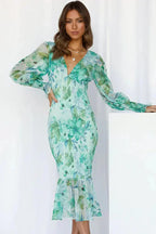 Floral Puff-Sleeve Dress