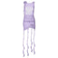 Floral Mesh Mini Dress with Sheer Detailing