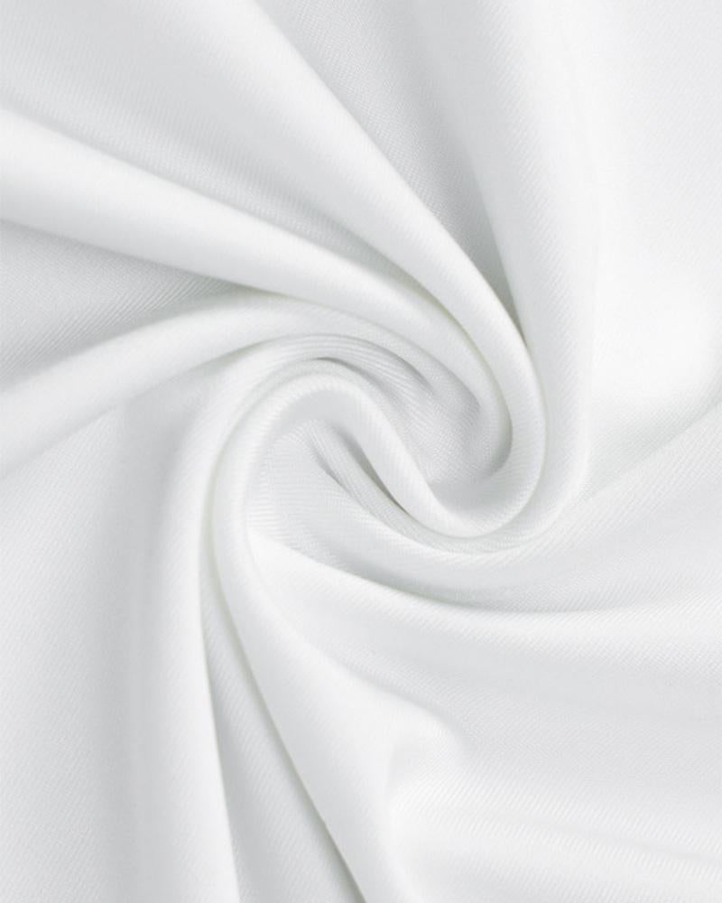 Strapless Polyester Dress with Halter Neckline
