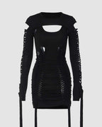 Polyester Bodycon Cutout Dress