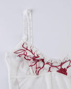 Floral Stretch-Blend Polyester Cami Top
