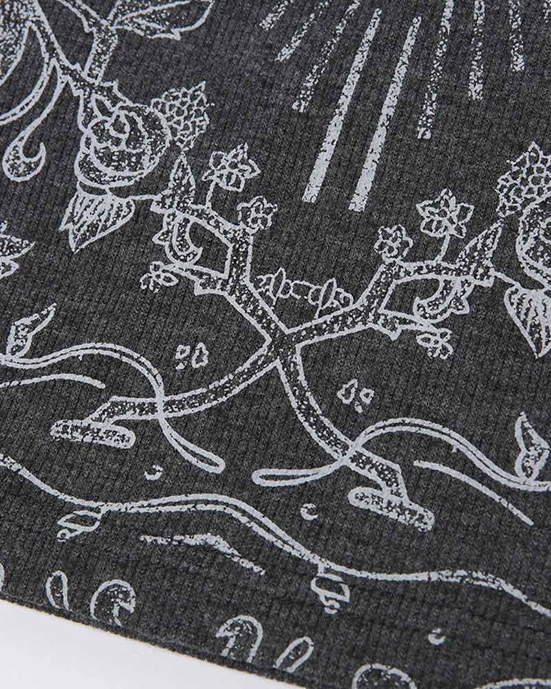 Grunge Heart-Detail Cotton Tank Top