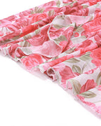 Floral Stretch-Blend Maxi Dress with Polyester Fabric