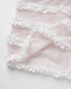 Lace Strapless Top with Ruffle Details