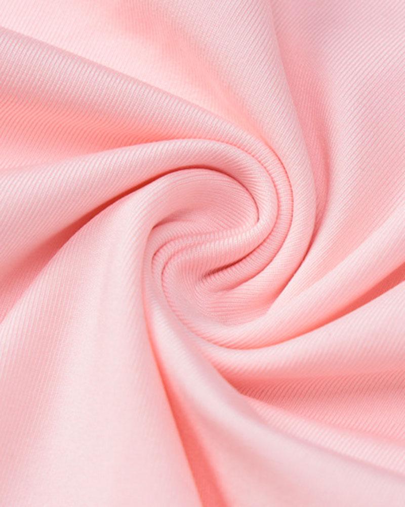 Rose-Detail Stretch-Blend Mini Dress with Polyester Fabric