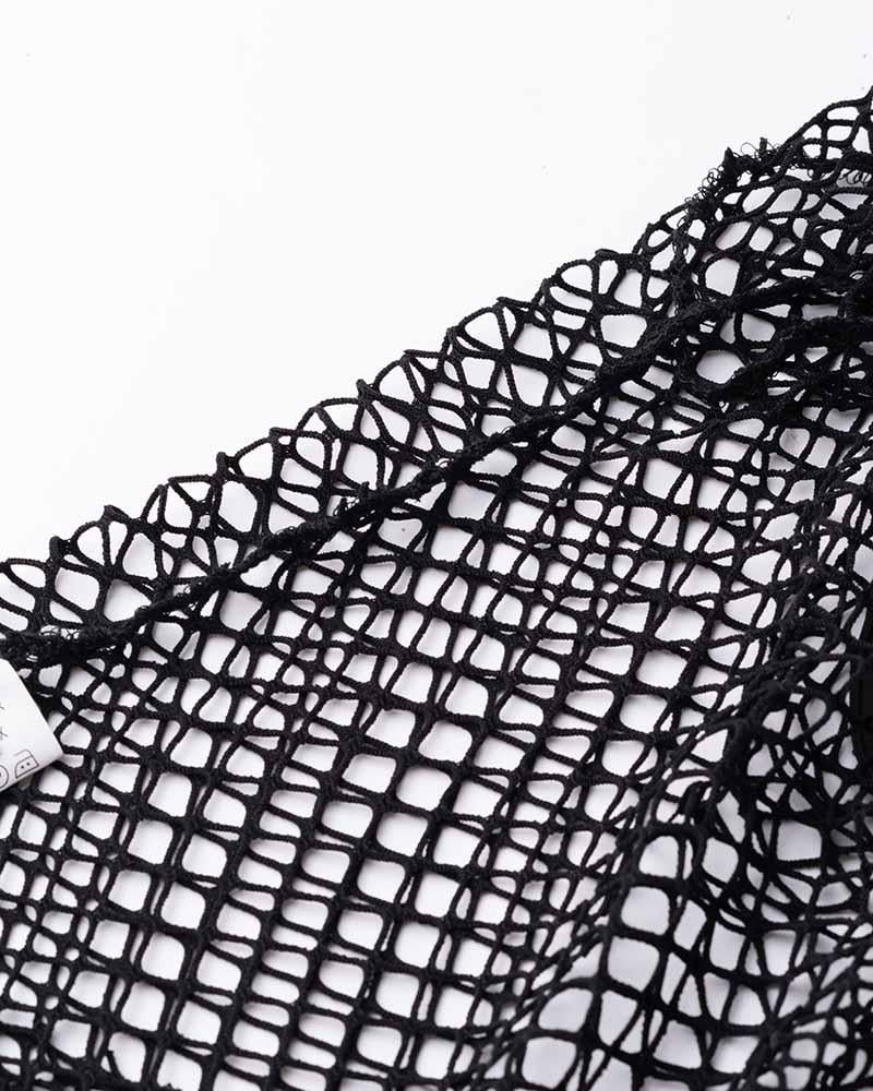 Grunge Polyester Fishnet Top