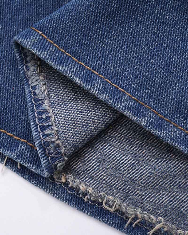 Denim Polyester Top with Cotton Fabric