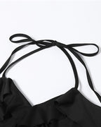 Wing-Graphic Polyester Top with Slit Detail