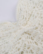 Pentagram-Detail Knit Top with Chain Details