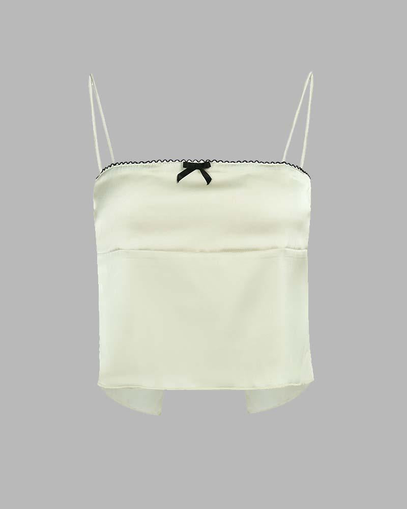 Mermaid Polyester Cami Top with Satin Texture