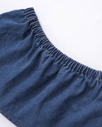 Denim Polyester Top with Cotton Fabric