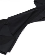 Ruffled Stretch-Blend Cropped Top with Polyester Fabric