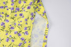 Floral Cowl-Neck Midi Dress with Halter Neckline