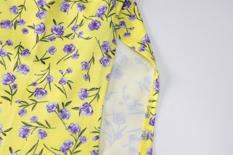 Floral Cowl-Neck Midi Dress with Halter Neckline