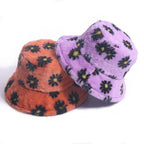 Floral Polyester Bucket Hat with Contrast Details
