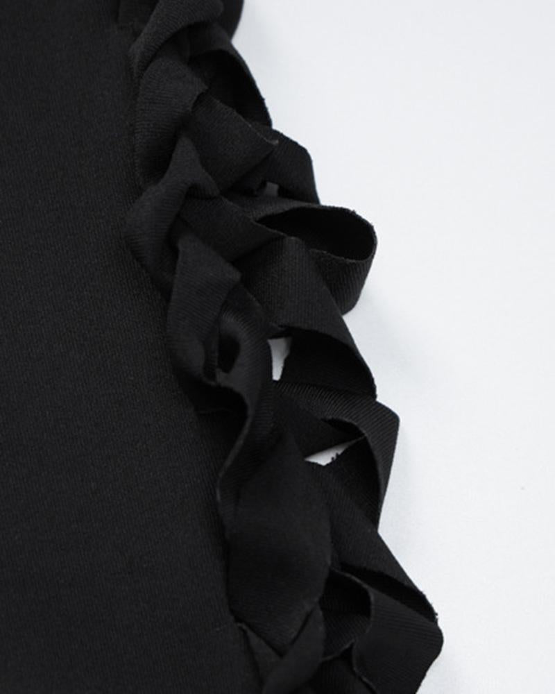 Polyester Bodycon Cutout Dress