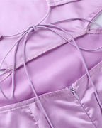 Cross-Detail Cinched Cami Dress