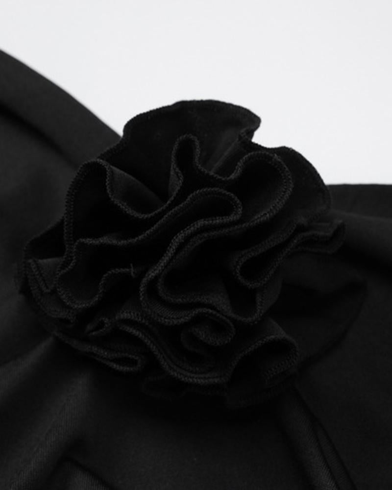 Polyester Plunging V-Neck Cami Dress