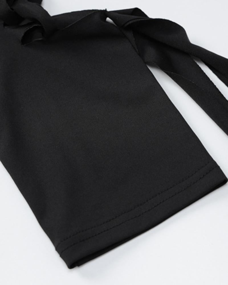 Polyester Bodycon Cutout Dress