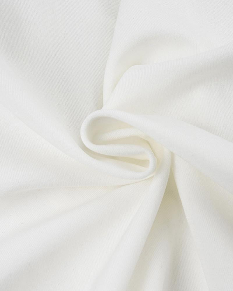 Zip-Detail Stretch-Blend Dress with Polyester Fabric