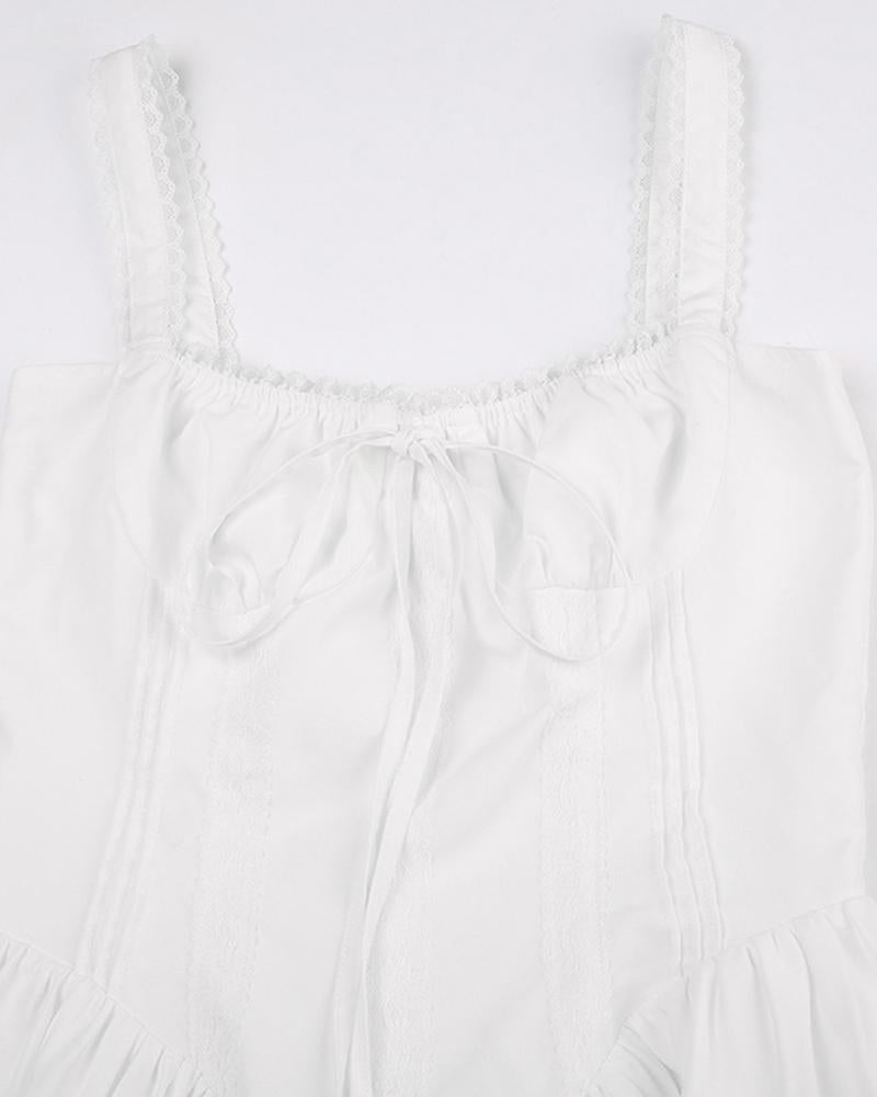 Polyester Flared Corset-Style Dress