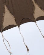 Spiderweb-Detail Polyester Cotton Top