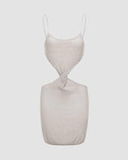 Knit Mini Dress with Twist Detail