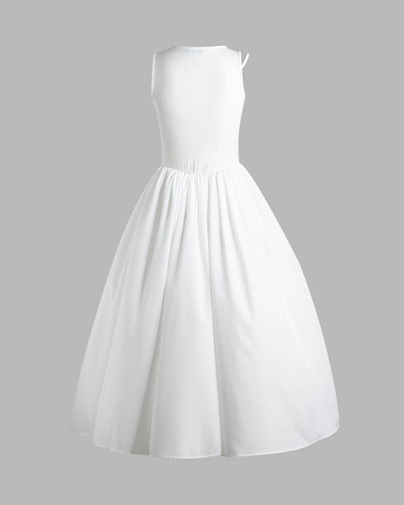 Stretch-Blend Polyester Corset-Style Maxi Dress
