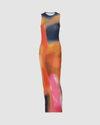 Ombré Maxi Dress with Slit Detail