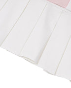 Pleated Polyester Dress with Strapless Neckline
