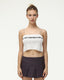 Chain-Detail Polyester Cami Top with Cotton Fabric