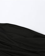 Wing-Graphic Strapless Slit-Detail Dress