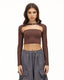 Strapless Stretch-Blend Cropped Top with Polyester Fabric