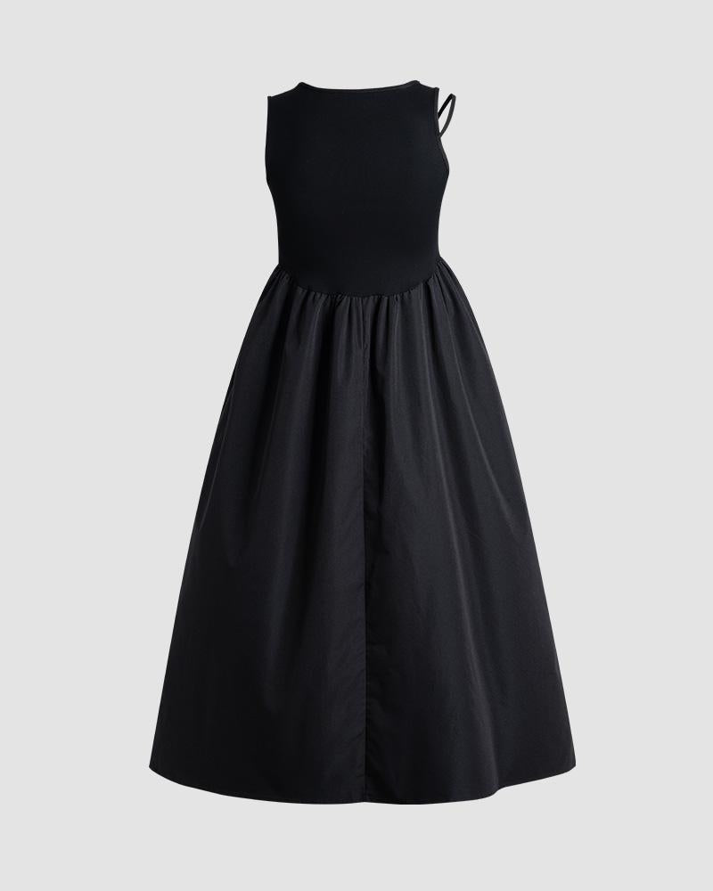 Stretch-Blend Polyester Corset-Style Maxi Dress