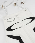 Zip-Detail Stretch-Blend Dress with Polyester Fabric