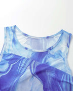 Stretch-Blend Polyester Wrap-Style Mini Dress