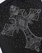 Cross-Detail Polyester Strapless Dress